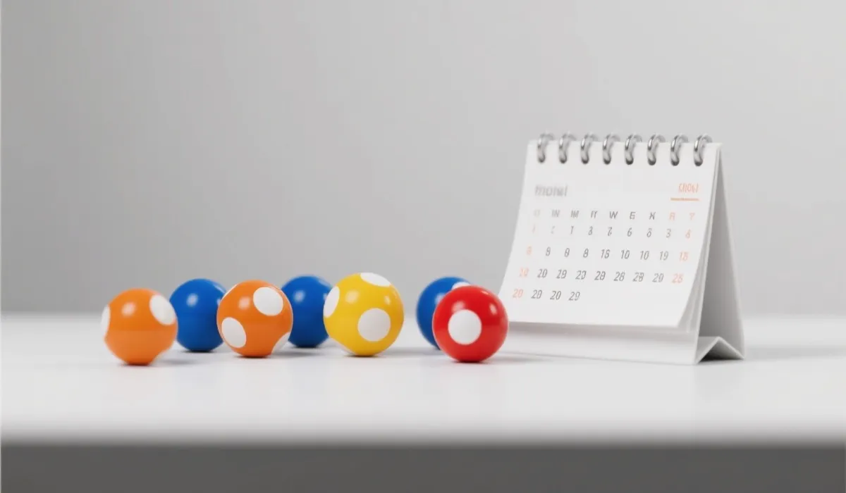 开奖公告与日历示意图